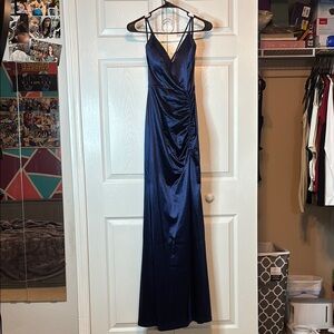 Elegant Navy Blue Maxi Dress (worn once)